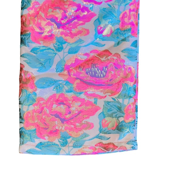 For Love & Lemons Floral High Wasted Capri Pants Size S Zipper Front Closure - Picture 8 of 10